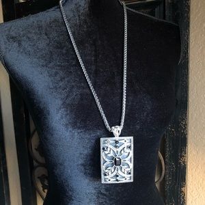 Long necklace statement piece